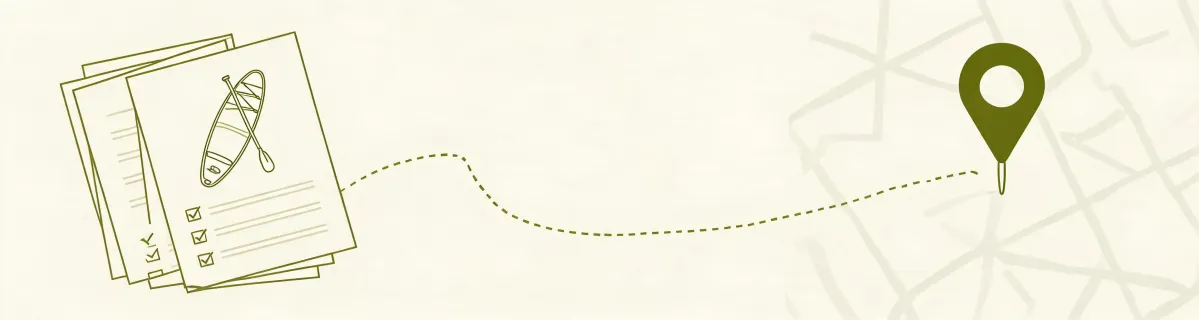 Illustrated purchasing brief and US destination route