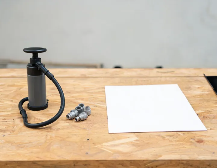 Battery pump, hose and valve adapter review workspace