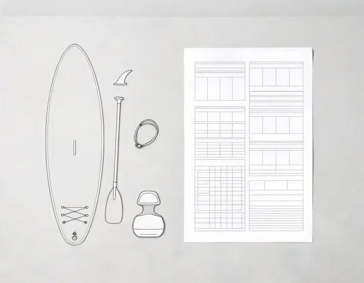 Board dimensions and accessory checklist for review